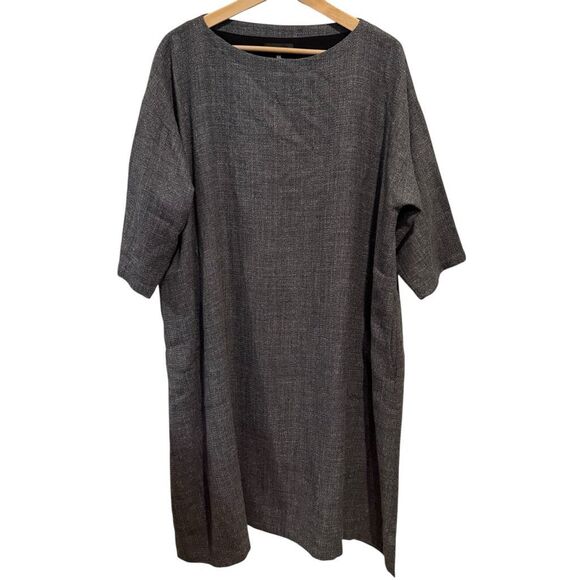 Eskandar Alpaca and Silk Blend Boatneck Dress Size 0 US S - Picture 1 of 6